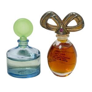 2 Vtg Perfume Minis Dabber Splash Elizabeth Taylor Diamonds Liz Claiborne Curve
